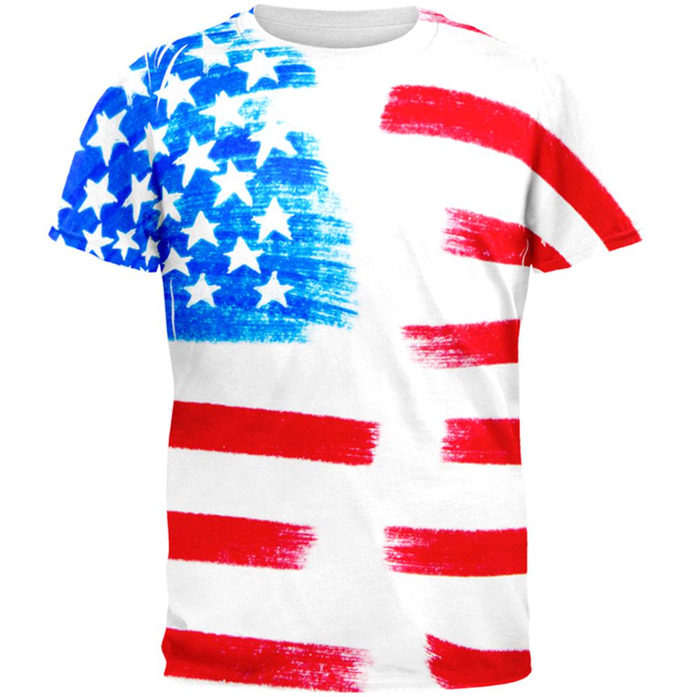 4th of July Color Me American All Over Mens T Shirt Men's T-Shirts Old Glory 2XL Multi 