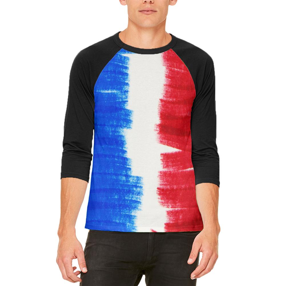 Color Me French Mens Raglan T Shirt Men's T-Shirts Old Glory 2XL White 