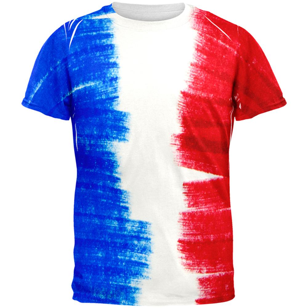 Color Me French All Over Mens T Shirt Men's T-Shirts Old Glory 2XL Multi 