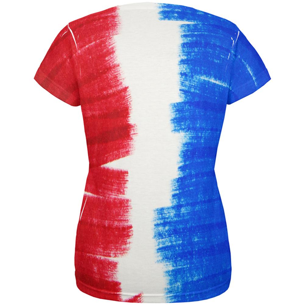 Color Me French All Over Womens T Shirt Women's T-Shirts Old Glory   