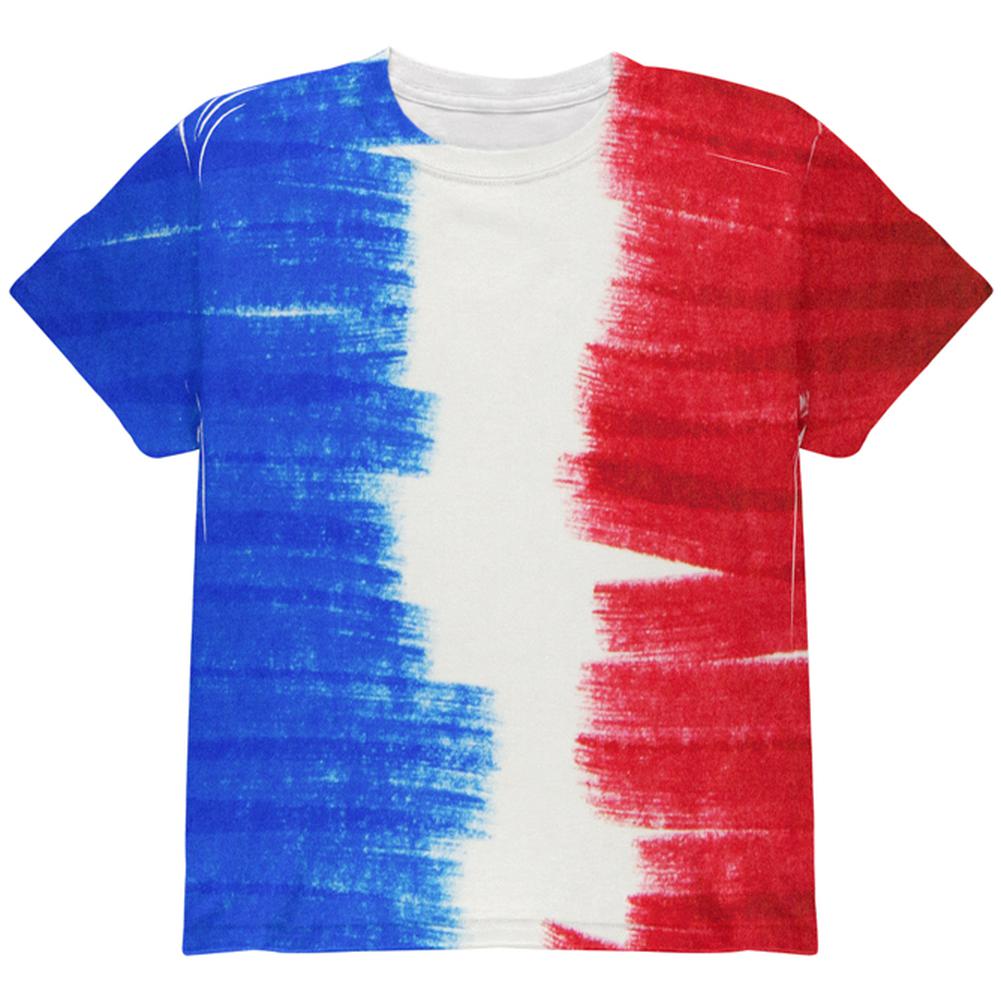 Color Me French All Over Youth T Shirt Youth T-Shirts Old Glory LG Multi 