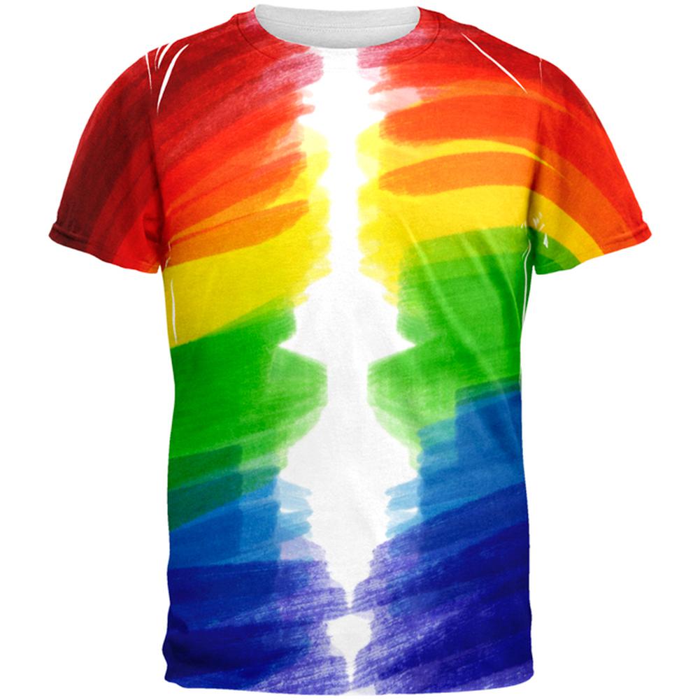 Color Me Gay Lesbian Pride All Over Mens T Shirt Men's T-Shirts Old Glory 2XL Multi 