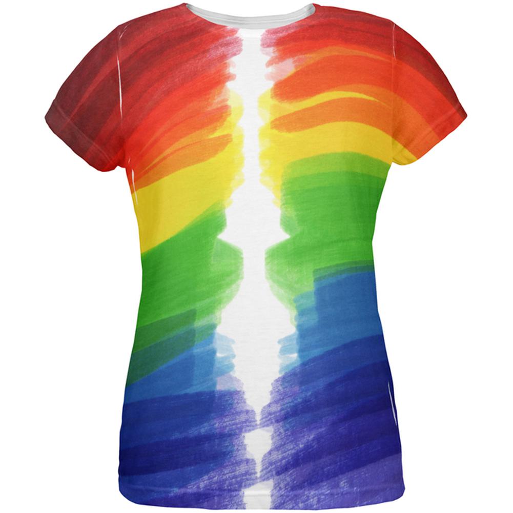 Color Me Gay Lesbian Pride All Over Womens T Shirt Women's T-Shirts Old Glory 2XL Multi 