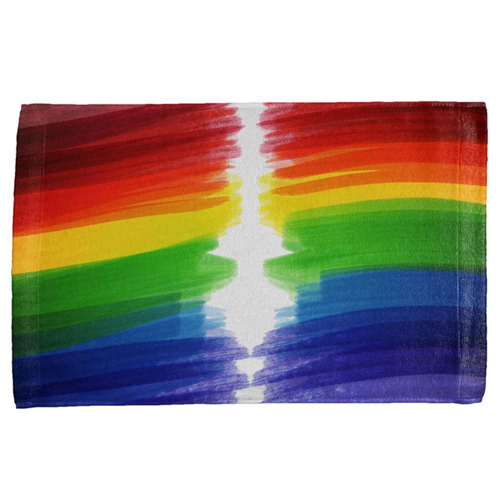 Color Me Gay Lesbian Pride All Over Hand Towel Hand Towel Old Glory OS Multi 