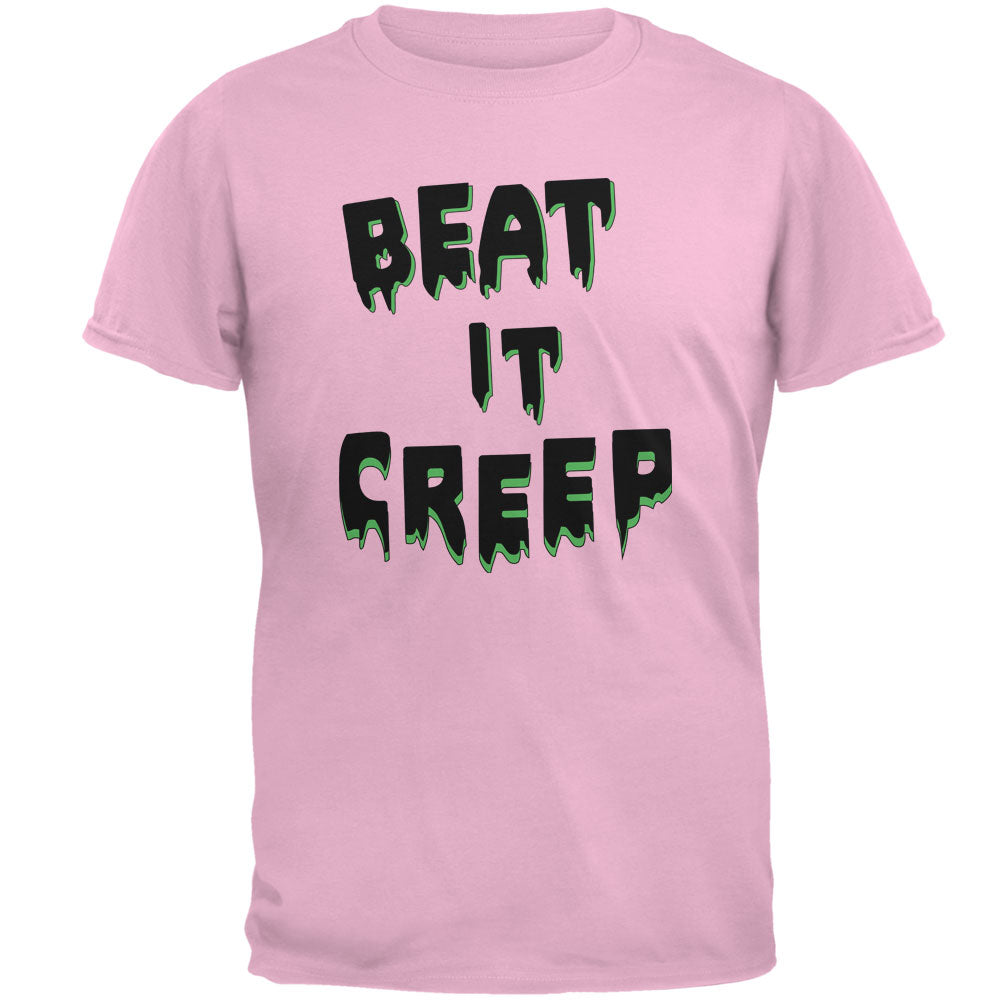 Halloween Beat it Creep Mens T Shirt Men's T-Shirts Old Glory 2XL Light Pink 