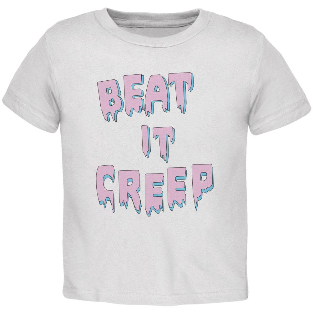 Halloween Beat it Creep Toddler T Shirt Toddler T-Shirts Old Glory 2T White 