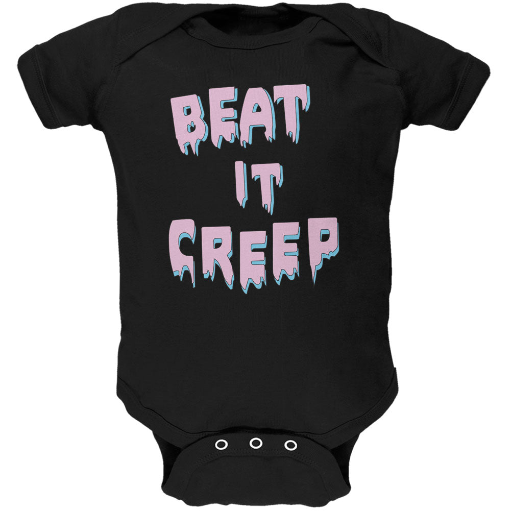 Halloween Beat it Creep Soft Baby One Piece Baby One Piece Old Glory 12M Black 