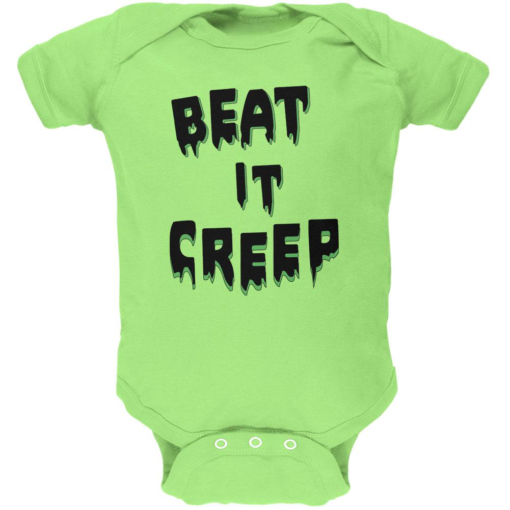 Halloween Beat it Creep Soft Baby One Piece Baby One Piece Old Glory 12MO Green 