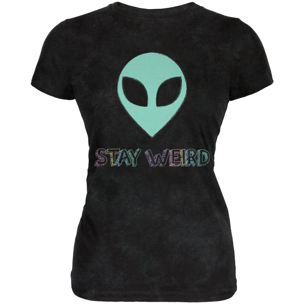 Stay Weird Alien Juniors Premium Soft T Shirt Junior's T-Shirts global 2XL Charcoal Black Triblend 