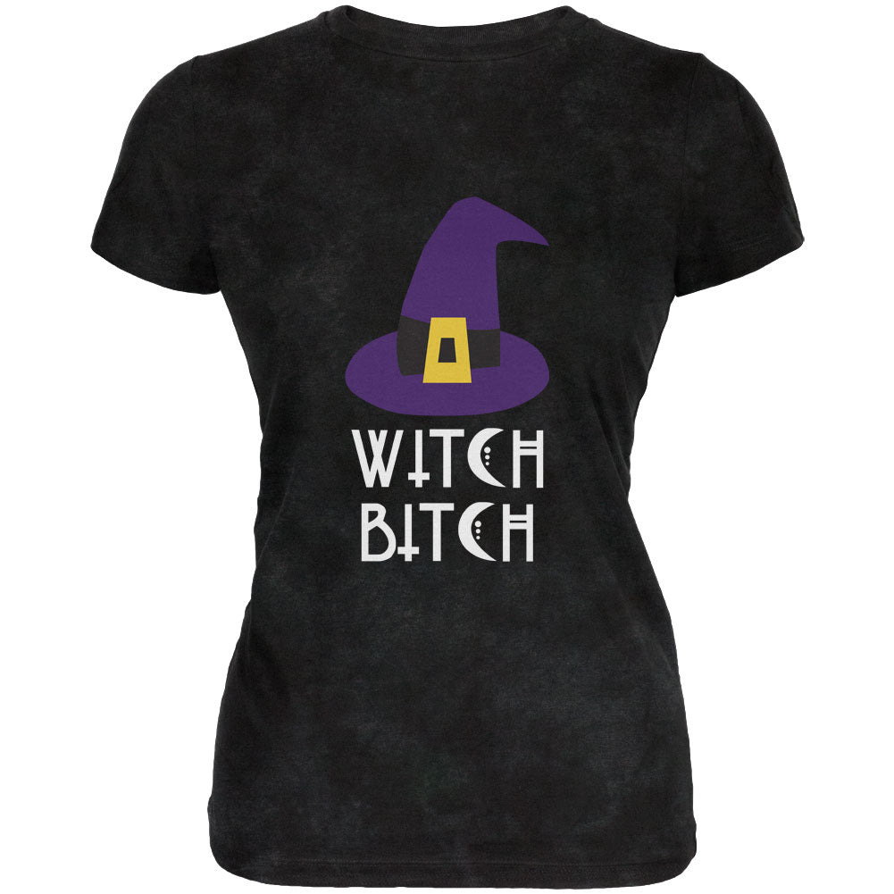 Halloween Witch Bitch Juniors Soft T Shirt Juniors T-Shirts Old Glory 2XL Charcoal Black Triblend 