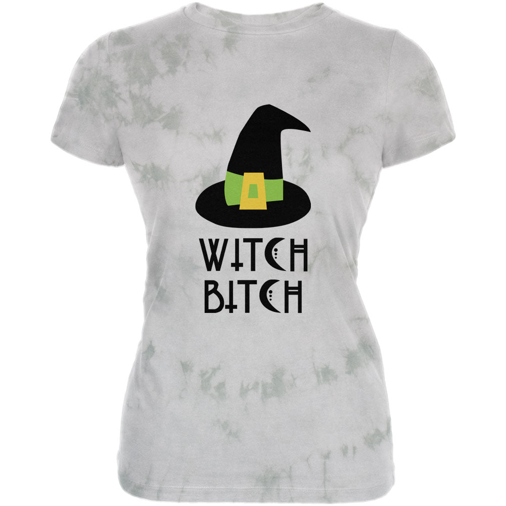 Halloween Witch Bitch Juniors Soft T Shirt Juniors T-Shirts Old Glory 2XL Soft Green Triblend 