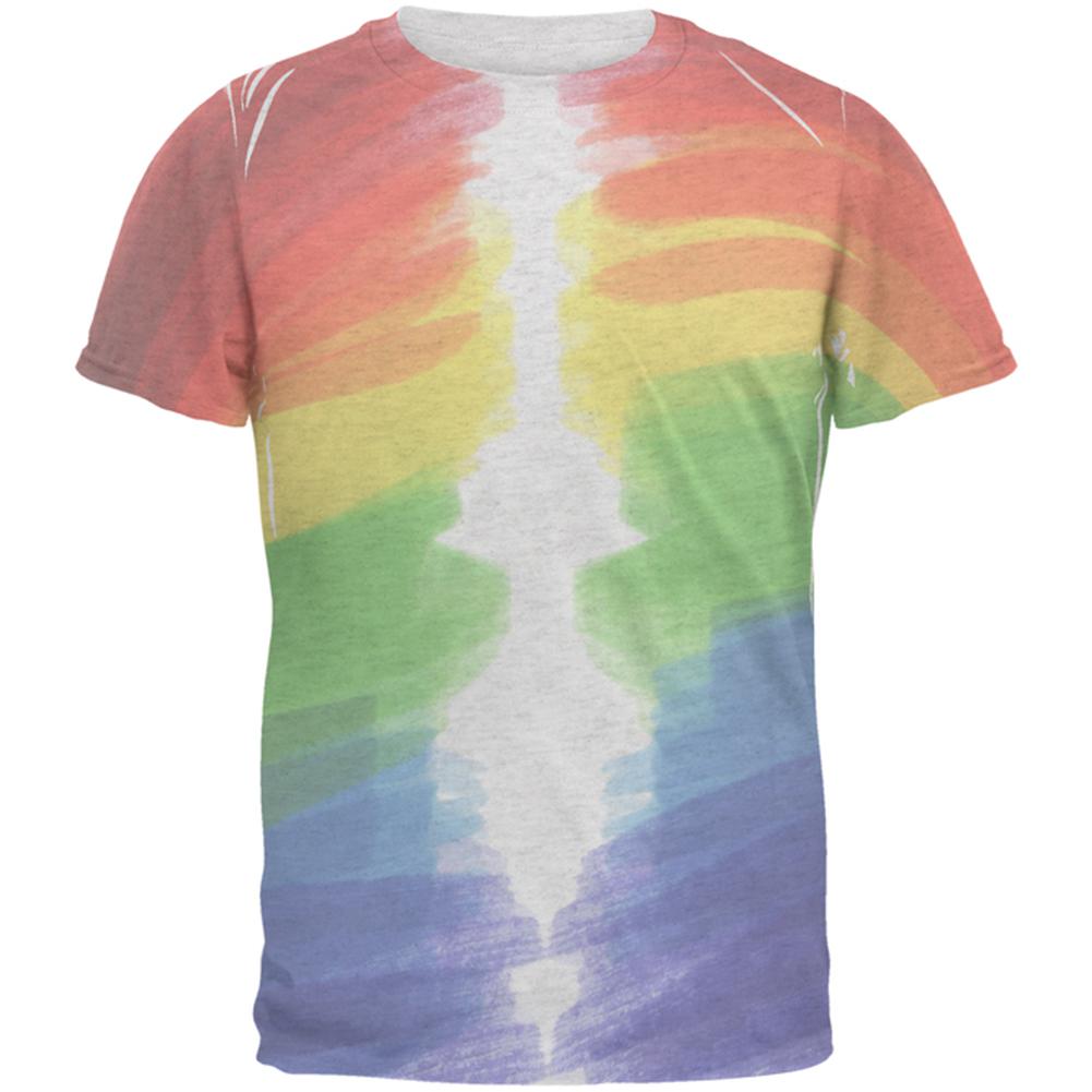 Color Me Gay Lesbian Pride Men's Soft T-Shirt Men's T-Shirts Old Glory 2XL Heather White 