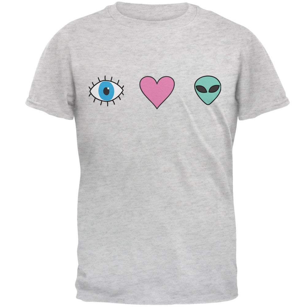 Eye Heart Aliens Mens T Shirt Men's T-Shirts global 2XL Light Heather Grey 