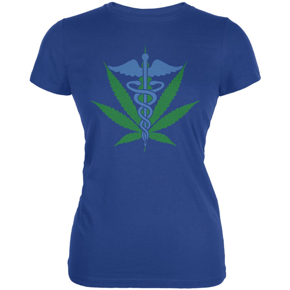 Support Medical Marijuana Legalize It Juniors Soft T Shirt Juniors T-Shirts Old Glory 2XL Royal 