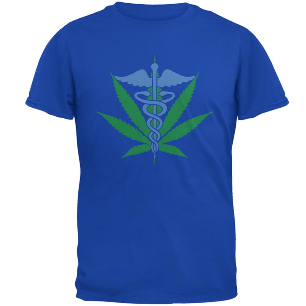 Support Medical Marijuana Legalize It Mens Soft T Shirt Men's T-Shirts Old Glory 2XL Royal 