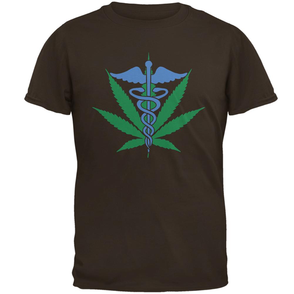 Support Medical Marijuana Legalize It Mens T Shirt Men's T-Shirts Old Glory 2XL Brown 