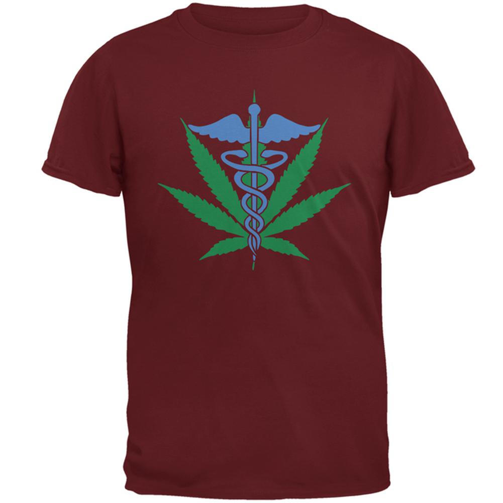 Support Medical Marijuana Legalize It Mens T Shirt Men's T-Shirts Old Glory 2XL Garnet Red 