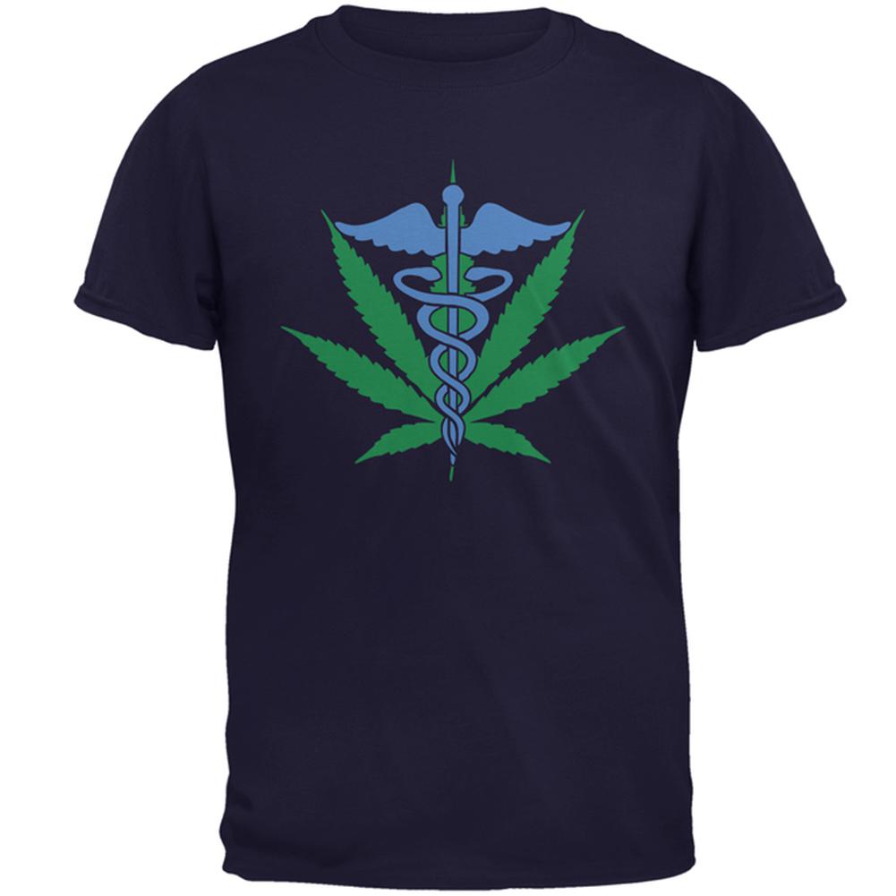 Support Medical Marijuana Legalize It Mens T Shirt Men's T-Shirts Old Glory 2XL Navy 