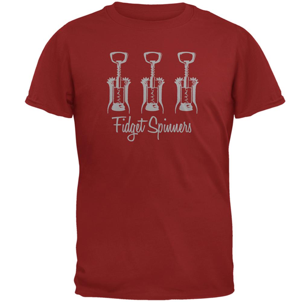 Adult Fidget Spinners Wine Opener Funny Mens T Shirt Men's T-Shirts Old Glory 2XL Cardinal Red 