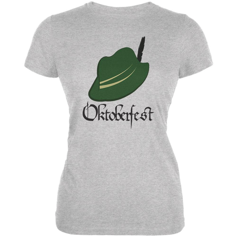 Oktoberfest German Folk Hat Juniors Soft T Shirt Juniors T-Shirts Old Glory 2XL Heather 