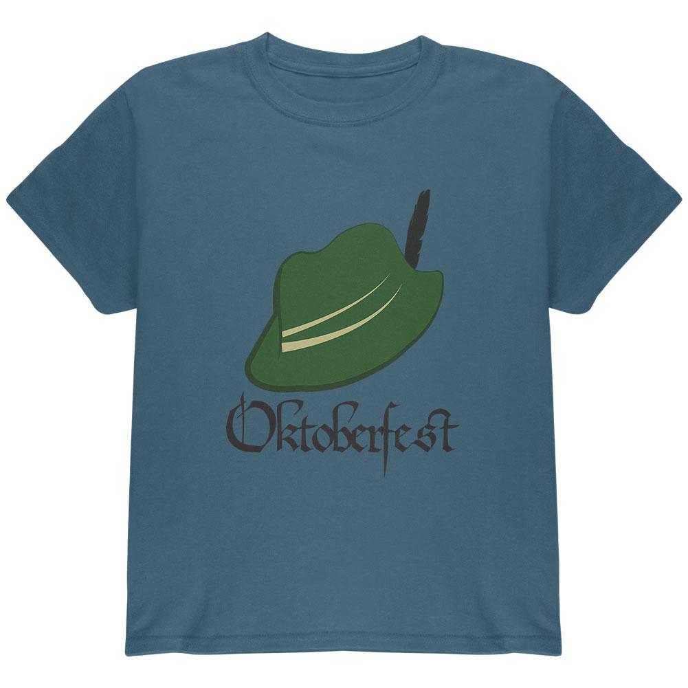 Oktoberfest German Folk Hat Youth T Shirt Youth T-Shirts Old Glory LG Indigo Blue 