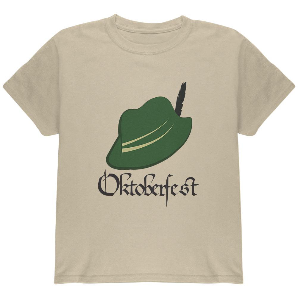 Oktoberfest German Folk Hat Youth T Shirt Youth T-Shirts Old Glory LG Sand 