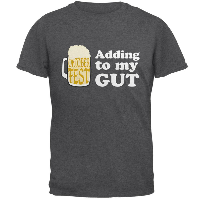 Oktoberfest Adding to My Gut German Beer Mens T Shirt Men's T-Shirts Old Glory 2XL Dark Heather 