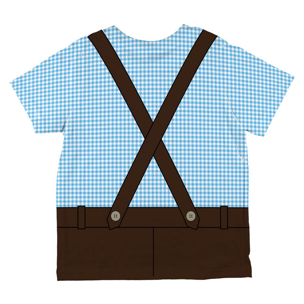 Oktoberfest Lederhosen Costume German Brown Suspenders All Over Toddler T Shirt Toddler T-Shirts Old Glory   