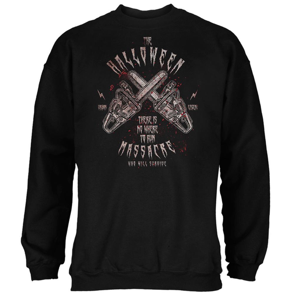 Halloween Chainsaw Massacre Bloody Horror Mens Sweatshirt Men's Sweatshirts Old Glory 2XL Black 