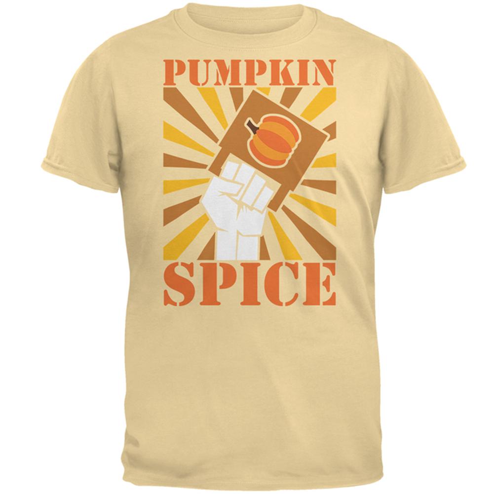 Autumn Fall Pumpkin Spice Revolution Raised Fist Mens T Shirt Men's T-Shirts Old Glory 2XL Yellow Haze 