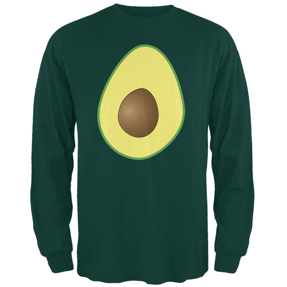 Halloween Avocado Costume Mens Long Sleeve T Shirt Men's Long Sleeves Old Glory 2XL Forest Green 