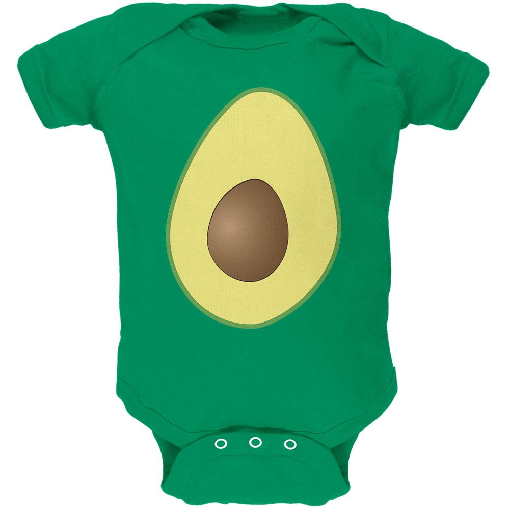 Halloween Avocado Costume Soft Baby One Piece Baby One Piece Old Glory 12MO Kelly Green 