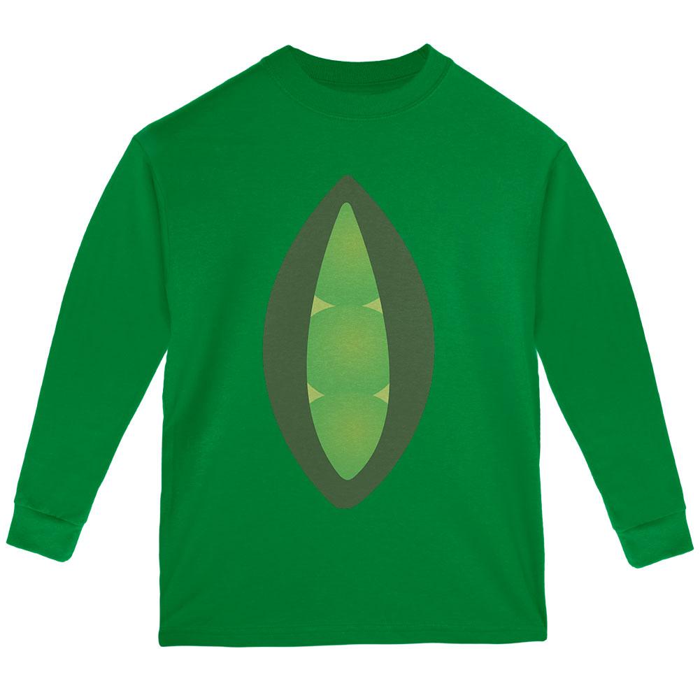 Halloween Peas In A Pod Costume Youth Long Sleeve T Shirt Youth Long Sleeves Old Glory LG Green 