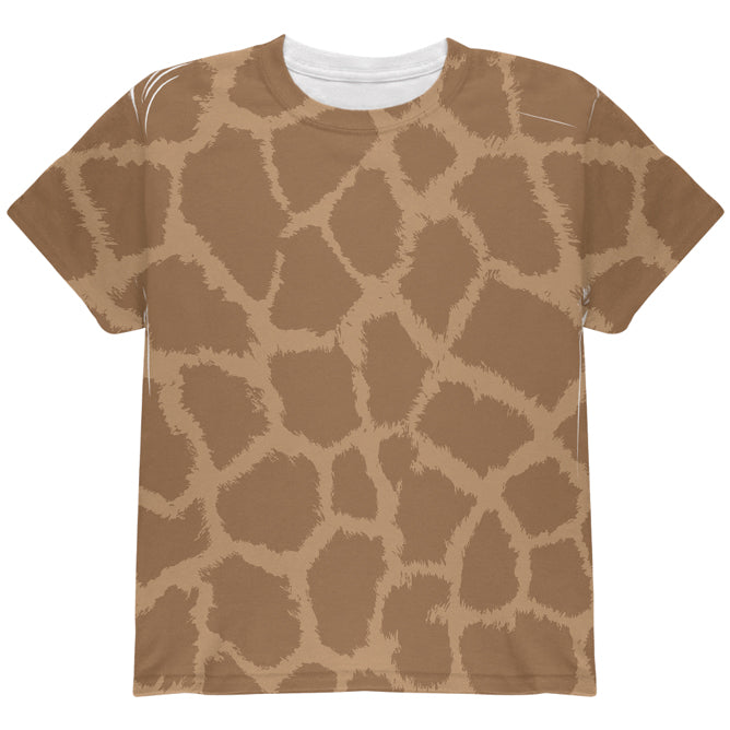 Halloween Giraffe Pattern Costume All Over Youth T Shirt Youth T-Shirts Old Glory YLG Multi 