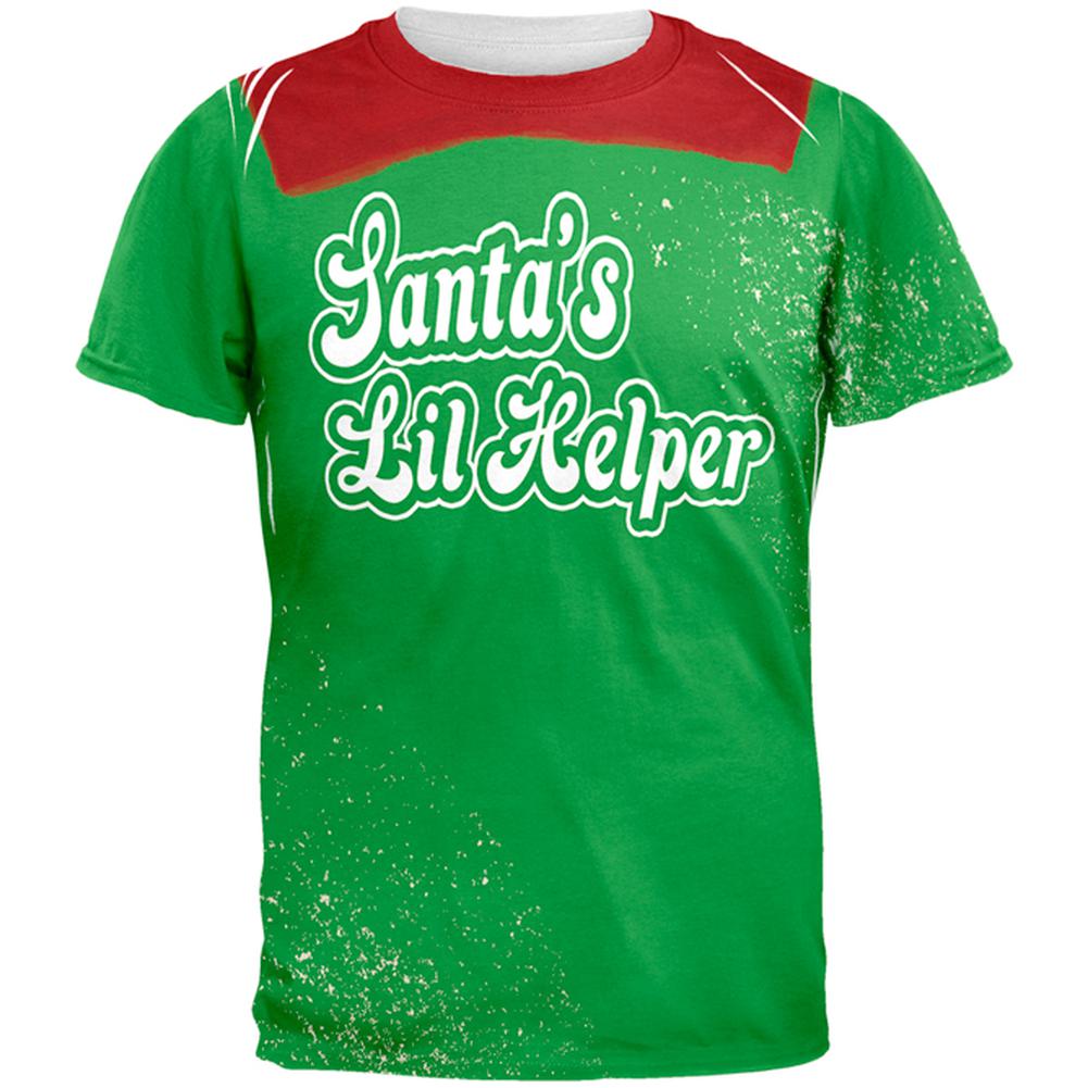 Christmas Santa's Lil Helper Daddy's Lil Monster Costume All Over Mens T Shirt Men's T-Shirts Old Glory 2XL Multi 