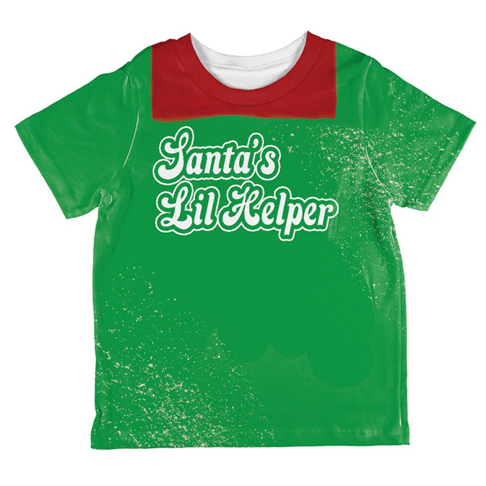 Christmas Santa's Lil Helper Daddy's Lil Monster Costume All Over Toddler T Shirt Toddler T-Shirts Old Glory 2T Multi 