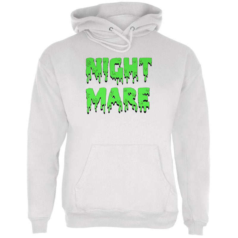 Halloween Nightmare Horror Slime Dripping Text Mens Hoodie Men's Hoodies Old Glory LG White 