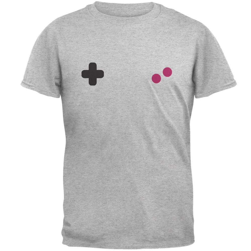 Halloween Retro Game Controller Buttons Costume Mens T Shirt Men's T-Shirts Old Glory 2XL Light Heather Grey 