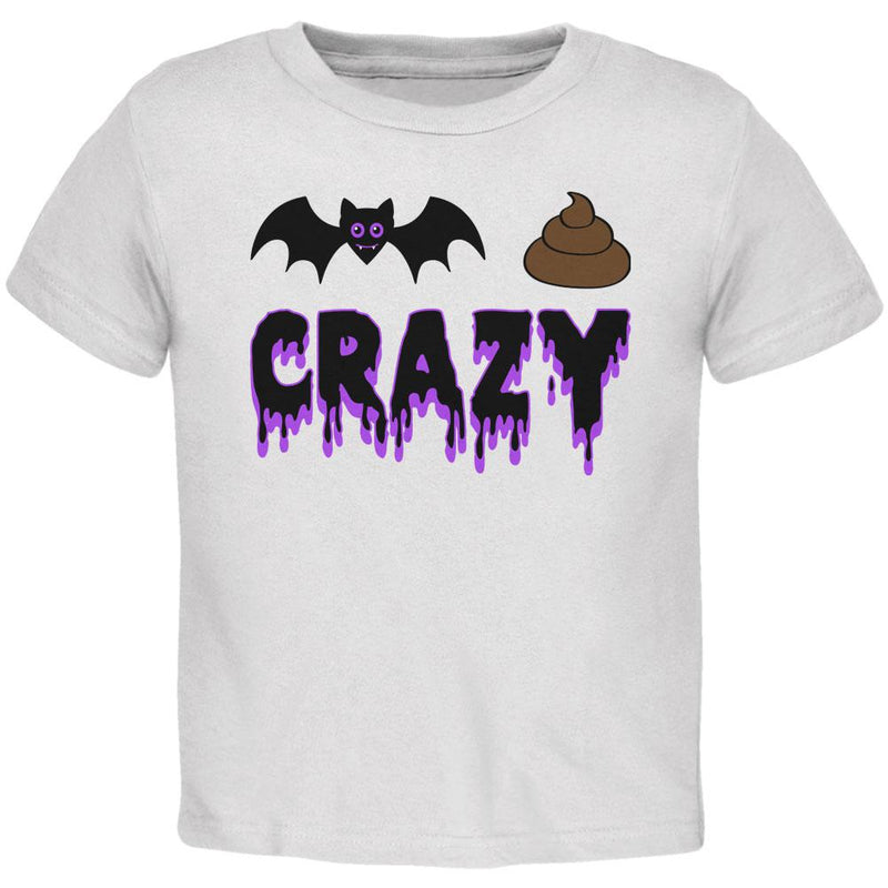 Halloween Bat Poop Crazy  Toddler T Shirt Toddler T-Shirts Old Glory 2T White 