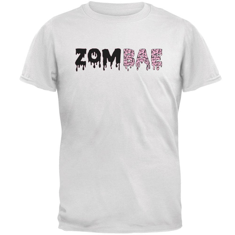 Halloween Zombae Zombie Brain  Mens T Shirt Men's T-Shirts Old Glory 2XL White 