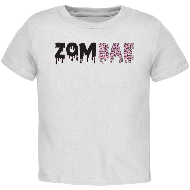 Halloween Zombae Zombie Brain  Toddler T Shirt Toddler T-Shirts Old Glory 2T White 