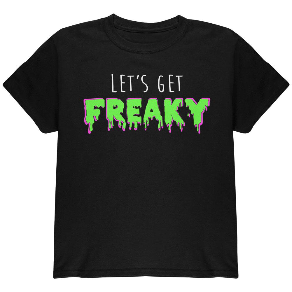 Halloween Lets Get Freaky Slime Youth T Shirt Youth T-Shirts Old Glory LG Black 