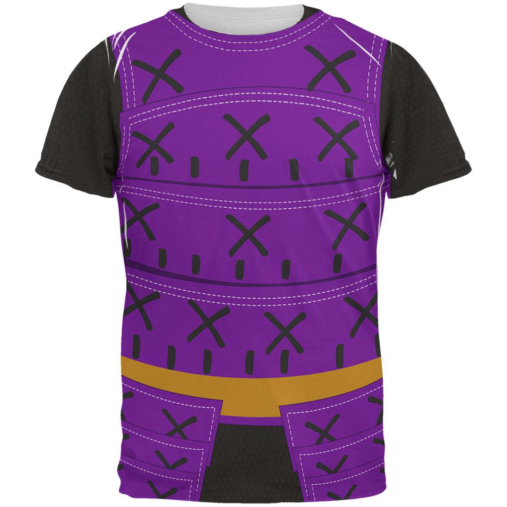 Halloween Samurai Costume All Over Mens T Shirt Men's T-Shirts Old Glory 2XL Purple 