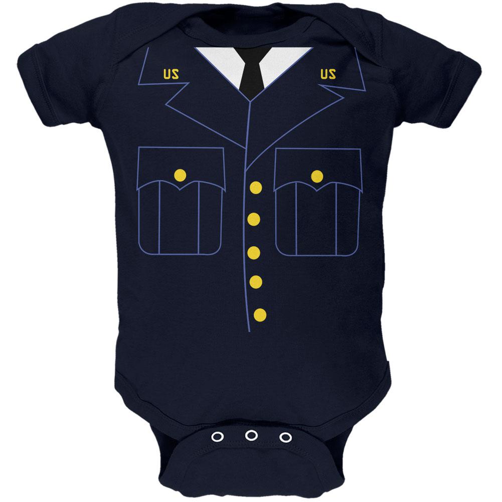 Halloween Military Formal Costume Soft Baby One Piece Baby One Piece Old Glory 12MO Navy 