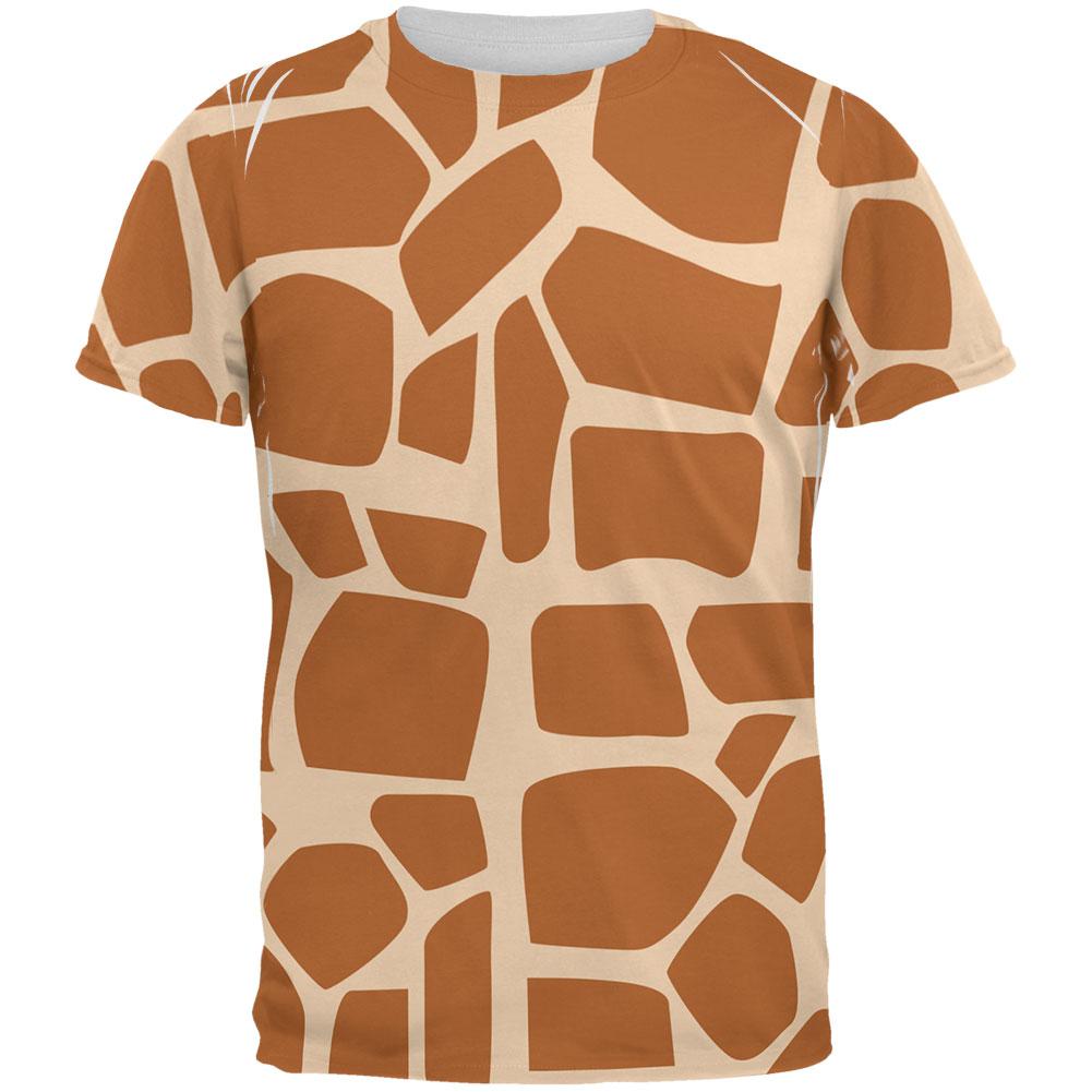 Halloween Giraffe West African Cartoon Costume All Over Mens T Shirt Men's T-Shirts Old Glory 2XL Multi 