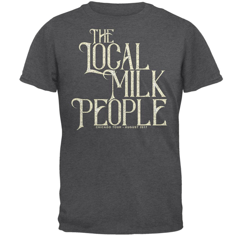 The Local Milk People Band Chicago Tour Mens T Shirt Men's T-Shirts Old Glory 2XL Dark Heather 