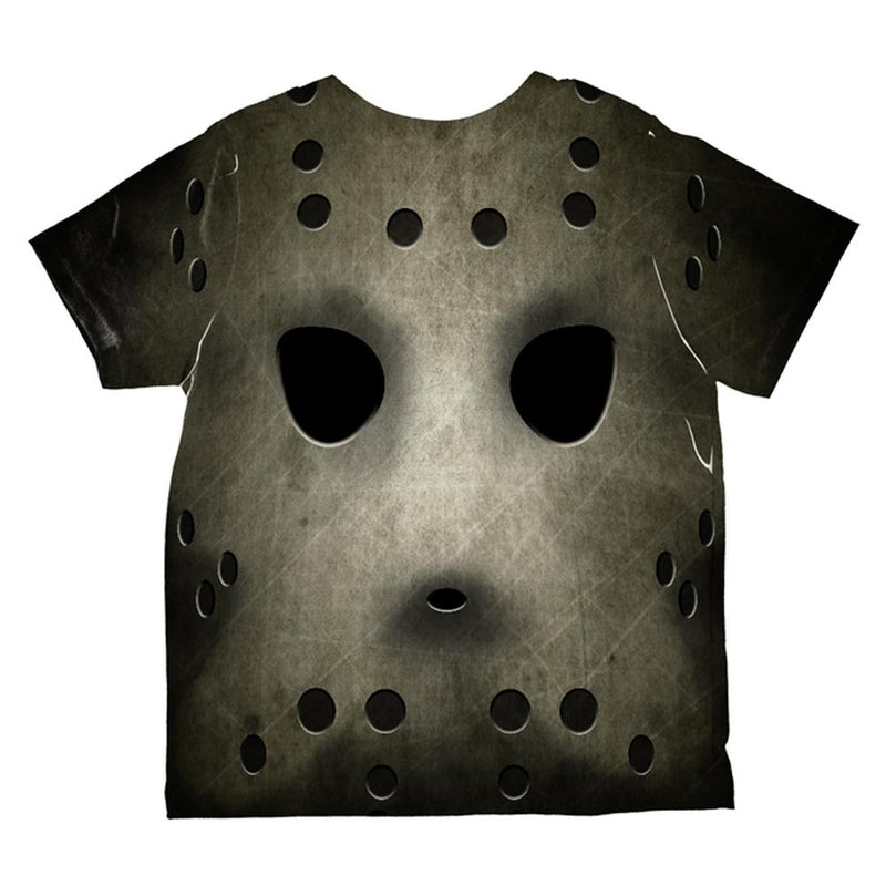 Halloween Horror Movie Hockey Mask Costume All Over Toddler T Shirt Toddler T-Shirts Old Glory   