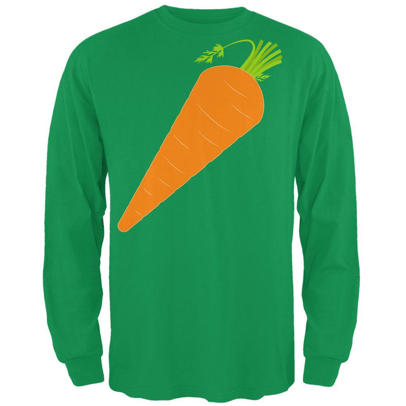 Halloween Vegetable Carrot Costume Mens Long Sleeve T Shirt Men's Long Sleeves Old Glory 2XL Irish Green 