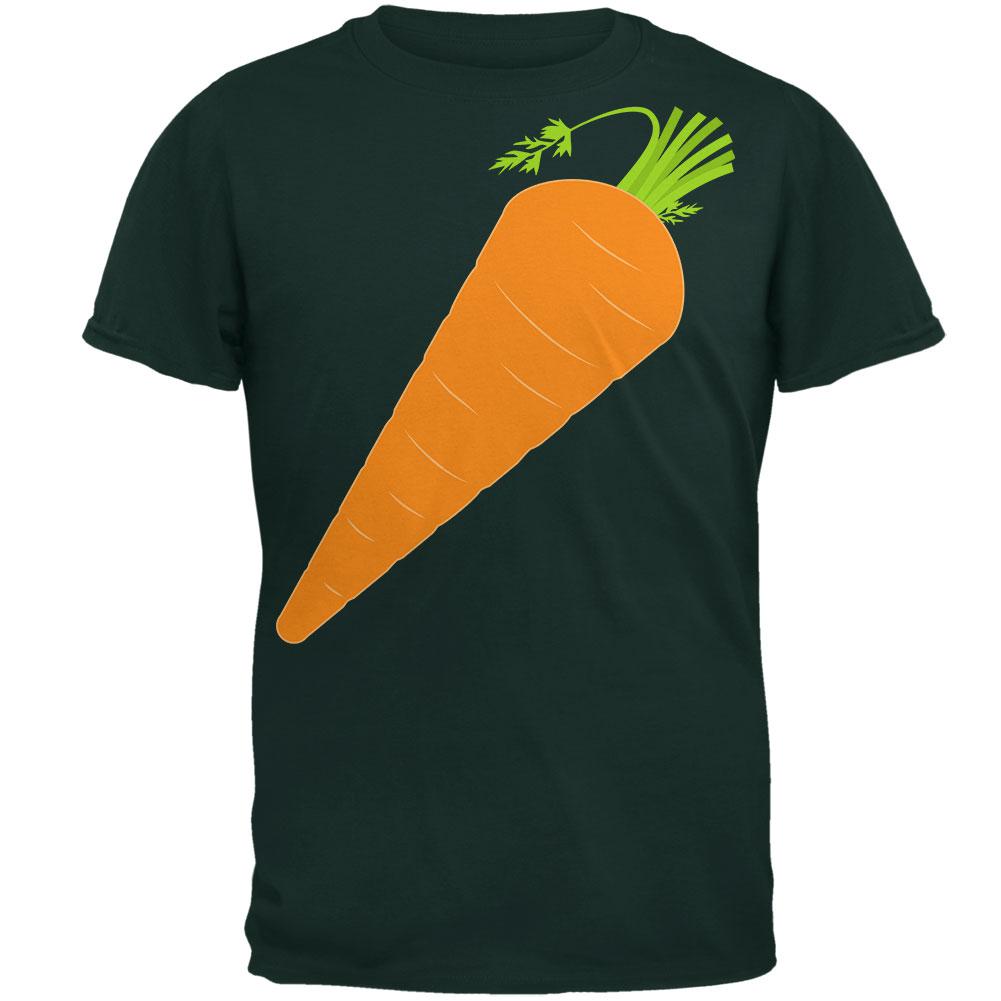 Halloween Vegetable Carrot Costume Mens T Shirt Men's T-Shirts Old Glory 2XL Forest Green 