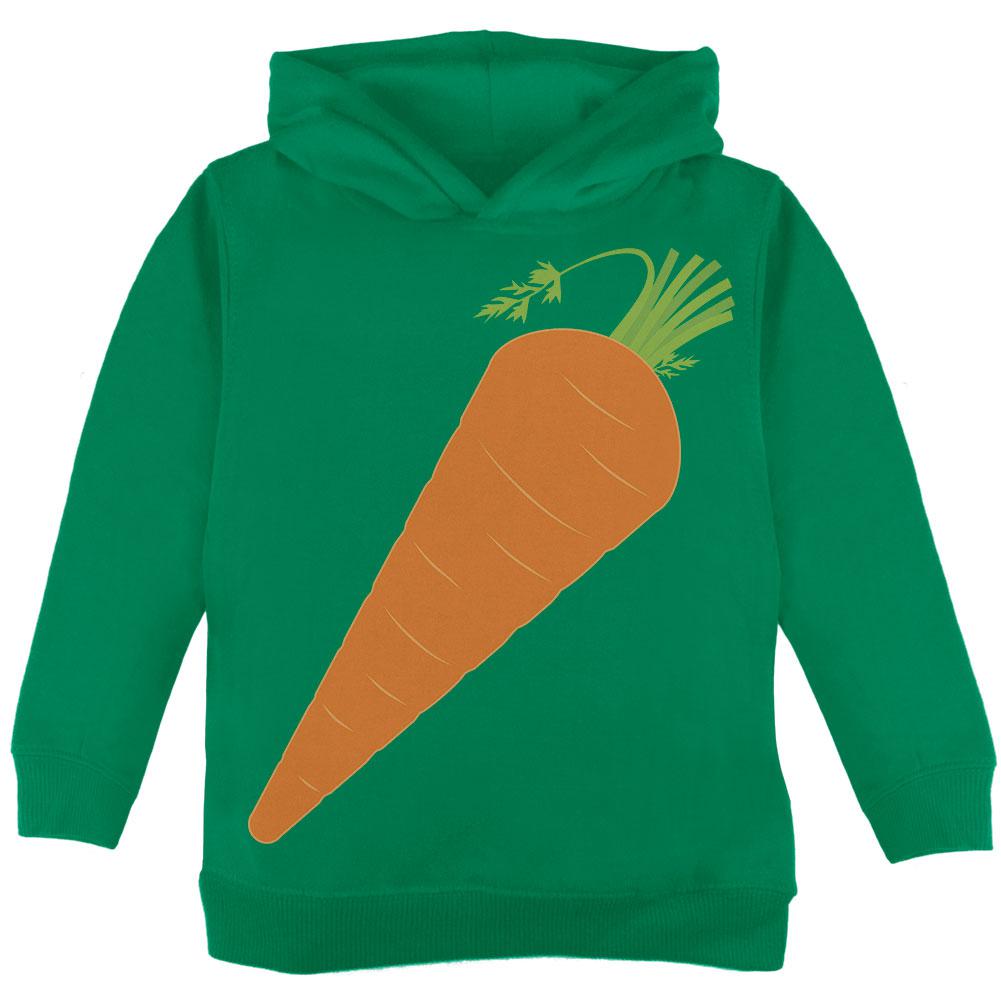 Halloween Vegetable Carrot Costume Toddler Hoodie Toddler Hoodies Old Glory 2T Green 